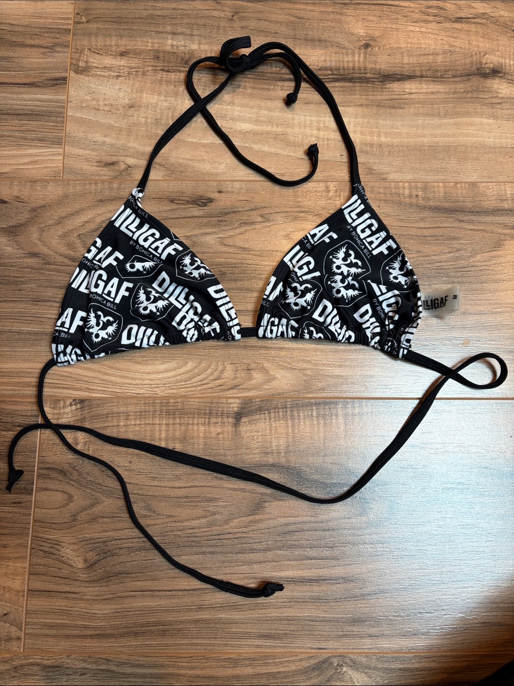 Black Triangle Swim Top